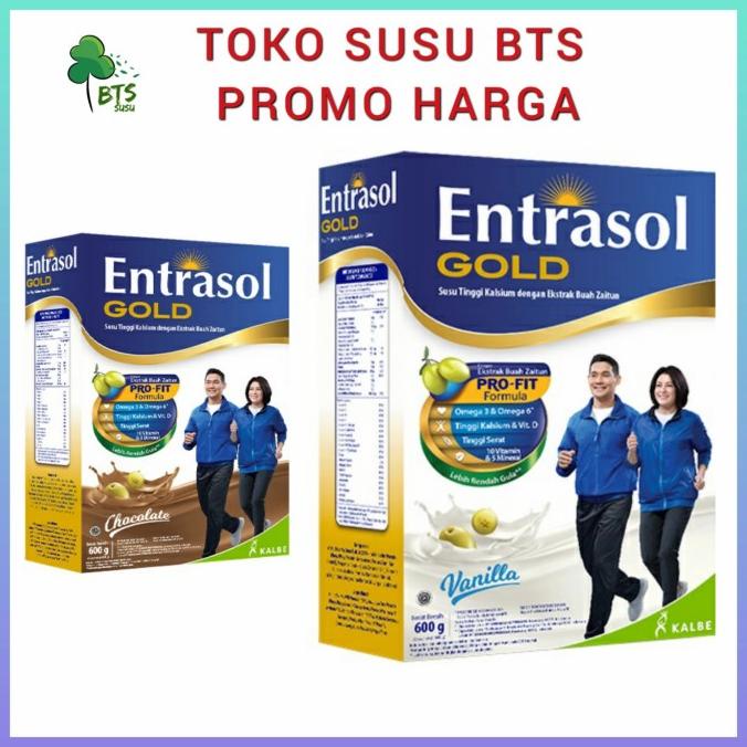 

[ COD ] Entrasol Gold 600 gram Vanila Coklat Susu Lansia