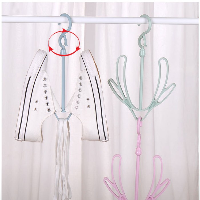 Hanger Gantungan Sepatu &amp; Sandal Penggantung Pengering Jemuran Sendal Shoes Dry Hanger Kaos Kaki Tas ART29