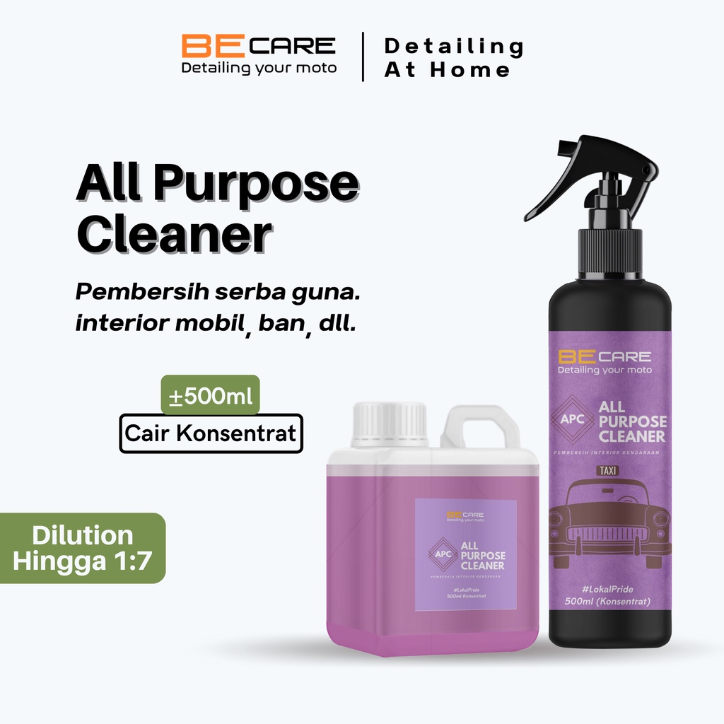 ALL PURPOSE CLEANER - BeCare Detailing - Interior Cleaner - Pembersih Interior Mobil - Pembersih Jok Mobil - Pembersih Dasboard - Pembersih Plafon Mobil - Pembersih Jok Kulit - Pembersih Jok Vinyl - Pembersih - Interior Detailing
