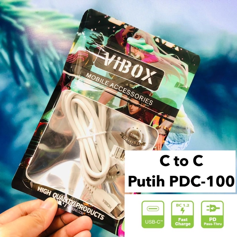 Kabel Data  C to C PDC-100 5A 65W 100CM ORIGINAL Promo By Sen