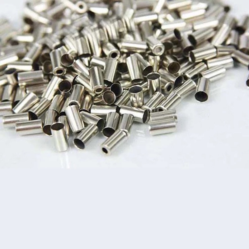 100pcs Tutup Ujung Kabel Rem Sepeda Gunung Ukuran 5x10mm Warna Silver