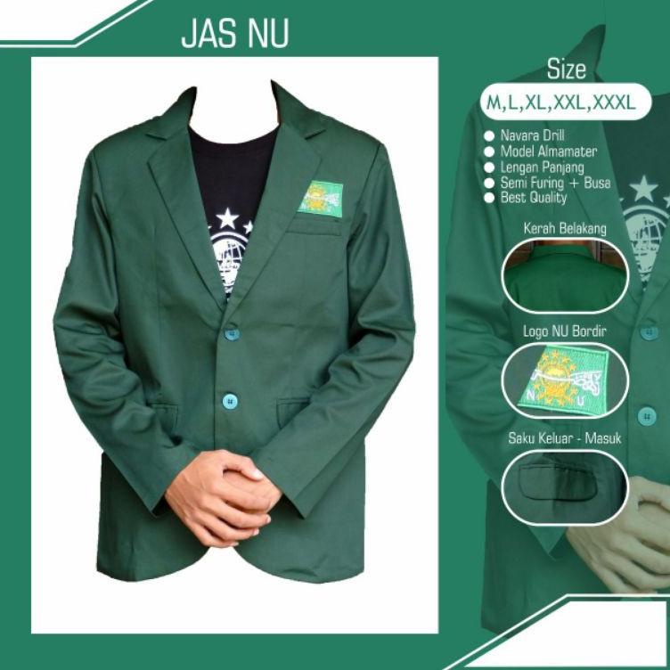 GRATIS ONGKIR Jaz NU jaz nahdlatul ulama Jas NU Jaz Premium Jaz NU Hijau jaz almamater jaz lengan pa