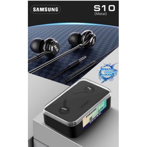 Hansfree Samsung AKG S10 S10+ earphone HF ORI Packing mika berkualitas