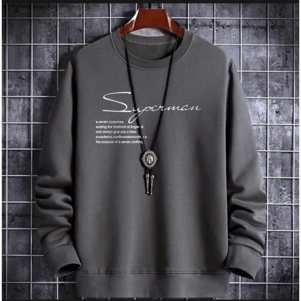 TERBARU !! Superman Sweater Cowo 2022 / Bahan Flecee Tebal Premium / Sweater Pria / Sweater Pria Terbaru 2021 Kekinian / Hoodie Pria Unisex Size M,L,XL / Sweater Oblong / Hoodie Polos / Korean Fashion Style Import / Jaket Distro / Sweater Murah COD