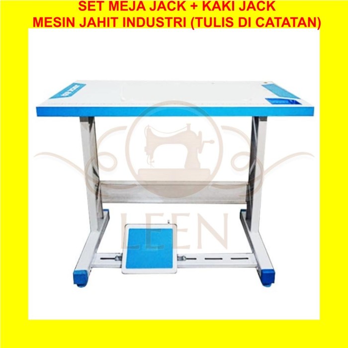 Meja &amp; Kaki Impor SET JACK Mesin Jahit Industri High Speed Obras LEEN
