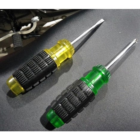 Tekiro Obeng Gagang Karet Plus (+) Minus (-) Hijau Kuning Panjang Pendek PH2 Cushion Grip Original