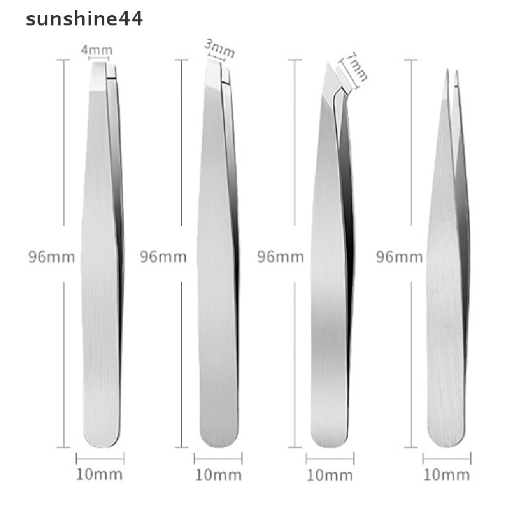 Sunshine Pinset Stainless Steel Untuk Alis / Bulu Mata Palsu