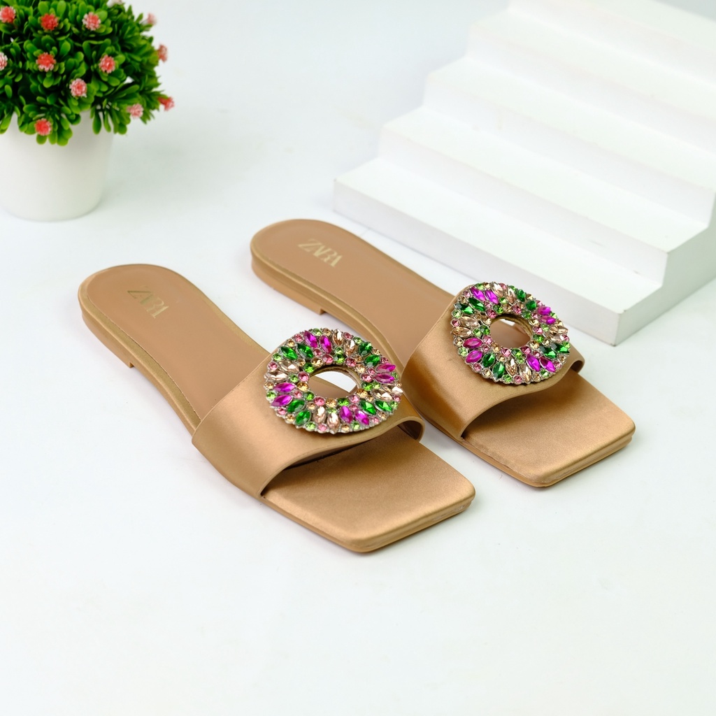 SANDAL WANITA FLAT ZS466 SENDAL PREMIUM IMPORT