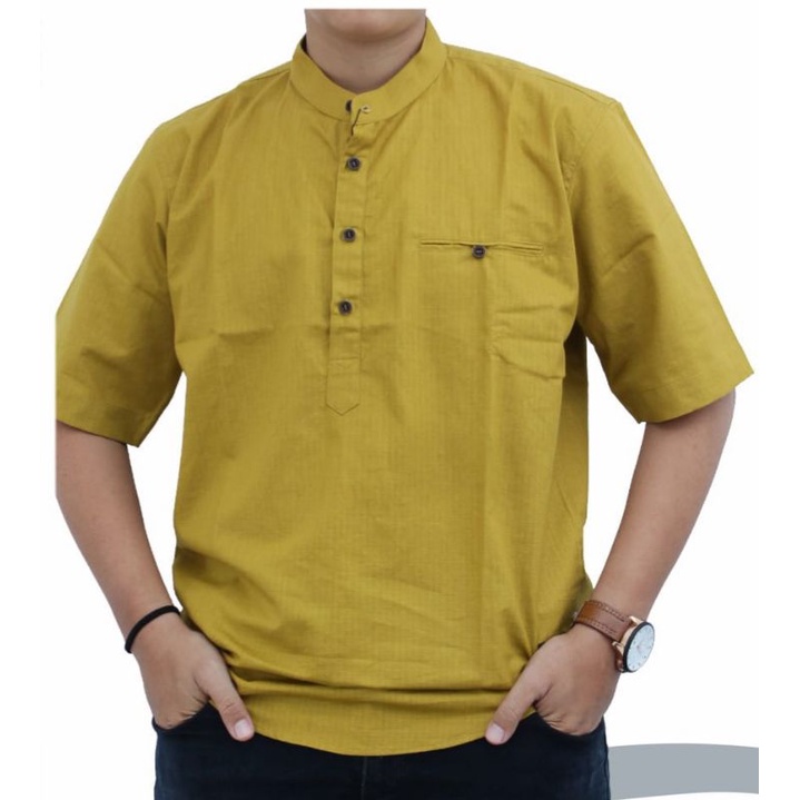 NEW Kemeja koko kuning lemon /kemeja koko warna kuning lemon