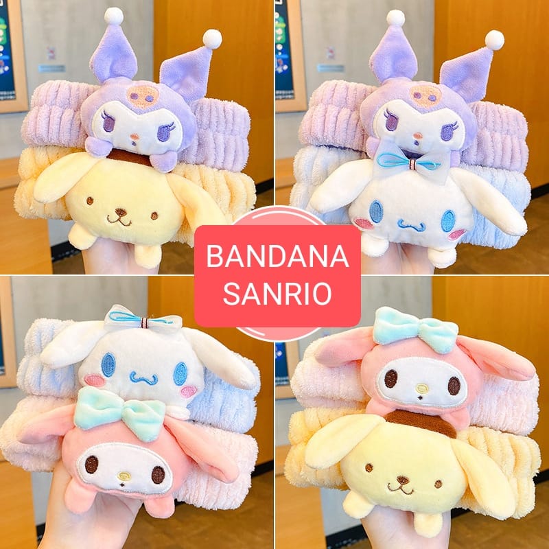 BAJUKIDDIE BANDANA MAKE UP SANRIO BANDO LUCU TIDUR MANDI AKSESORIS FASHION KAWAII KOREA IMPORT