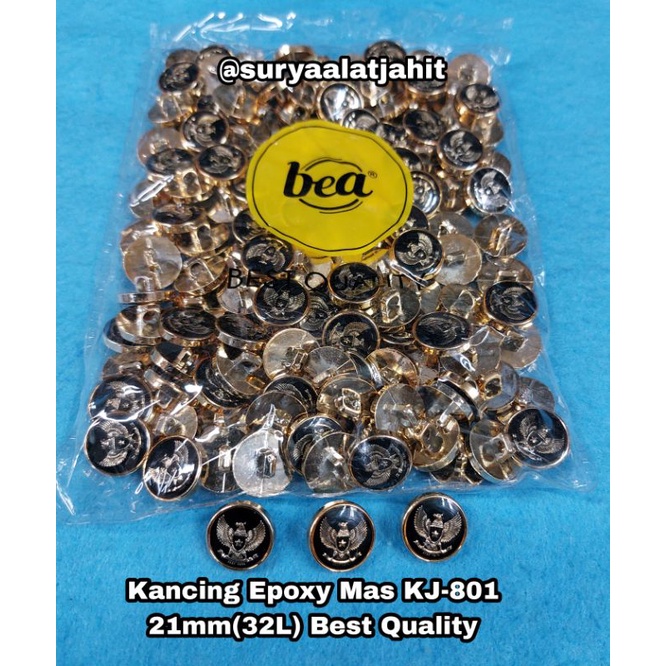 kancing mas Epoxy KJ-801 32L/21m Best Quality =rp.92.500/144pcs