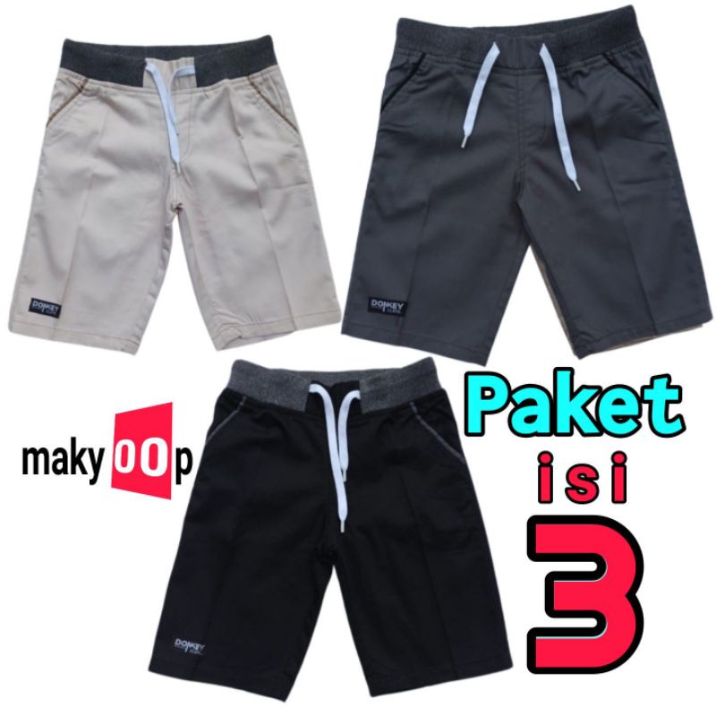 Celana Pendek Pria Chinos isi 3 Celana 60 ribu