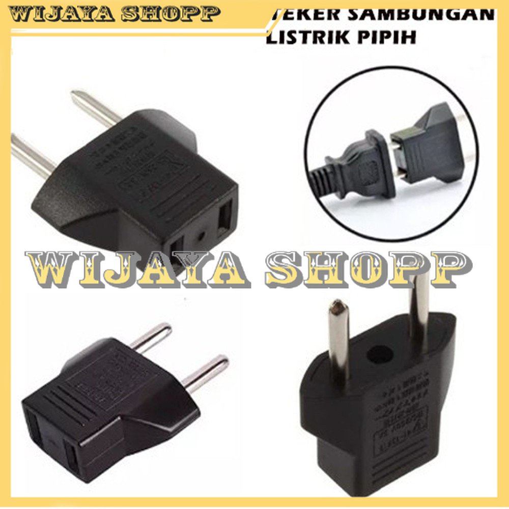 Jual Wjs Over Steker Adaptor Colokan Listrik Colokan Sambungan Listrik Gepeng Ke Bulat