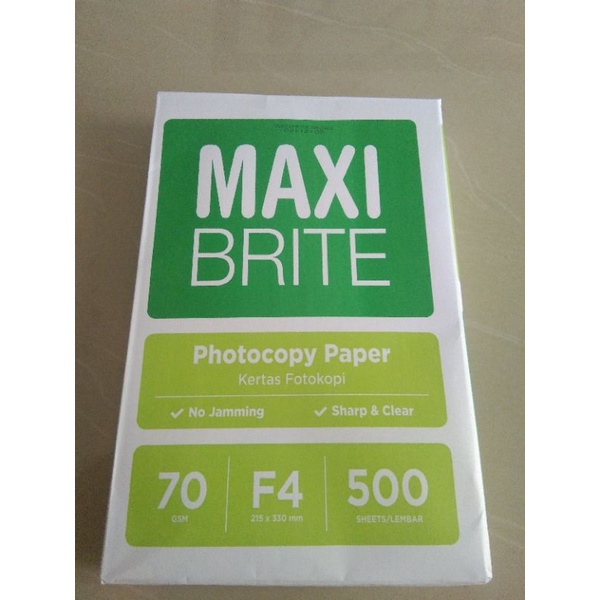 

Kertas hvs F4 70g Maxi Brite 1rim