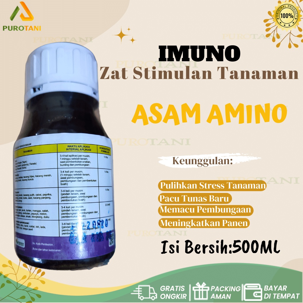 IMUNO 500ML Zat Stimulan Tanaman Pupuk Asam Amino Asam Fulvat