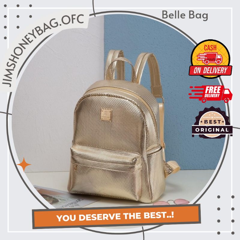 TAS RANSEL PUNGGUNG GENDONG SEKOLAH KULIAH ANAK WANITA BESAR MEWAH ANTI AIR WATERPROOF CUTE SIMPLE B