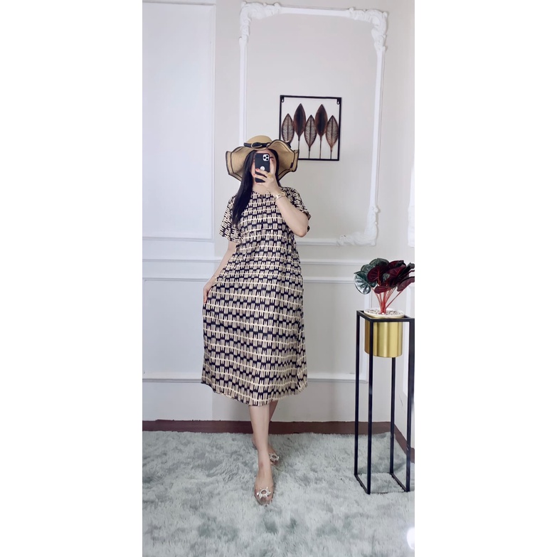 NAUREEN DRESS CHIBI MOTIF TERBARU TALI SAMPING SLETING DEPAN BUSUI