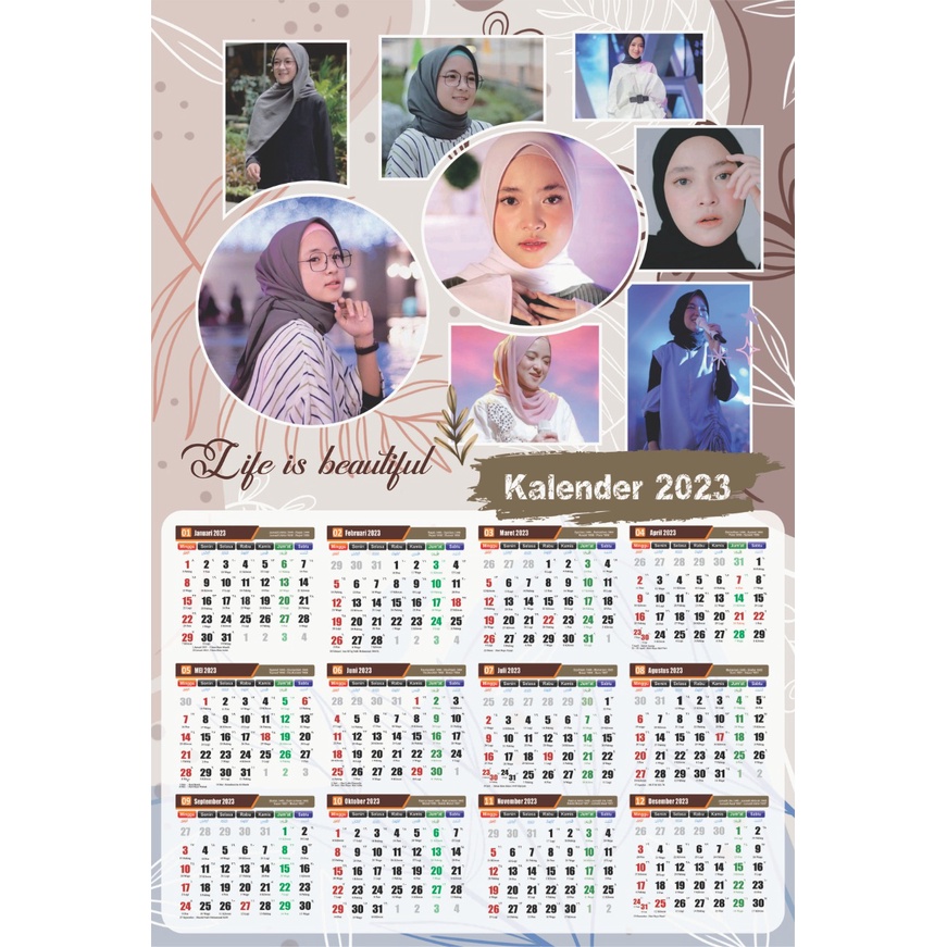 CETAK KALENDER CUSTOM 2023 / CETAK KALENDER TOKO / BENGKEL CUSTOM FREE DESAIN / KALENDER 2023 TERMUR