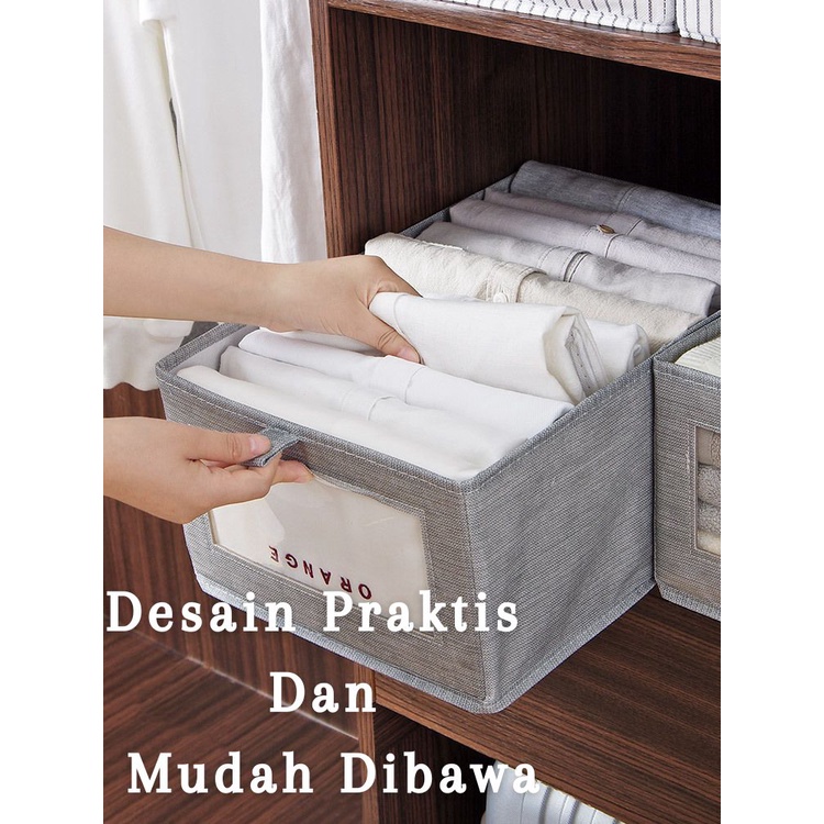 LEXJAKARTA  Kotak Penyimpanan Pakaian Lipat / Kotak Penyimpanan Multifungsi / Box Organizer Storage / Box Pakaian / Tempat Penyimpanan SerbaGuna