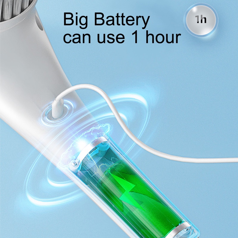 Hot Sale/Lima Sikat Sikat Pembersih Elektrik 5-in-1 Multi-Fungsional USB Charging Alat Cuci Kamar Mandi Aksesoris Bersih Dapur Mudah Cuci Piring