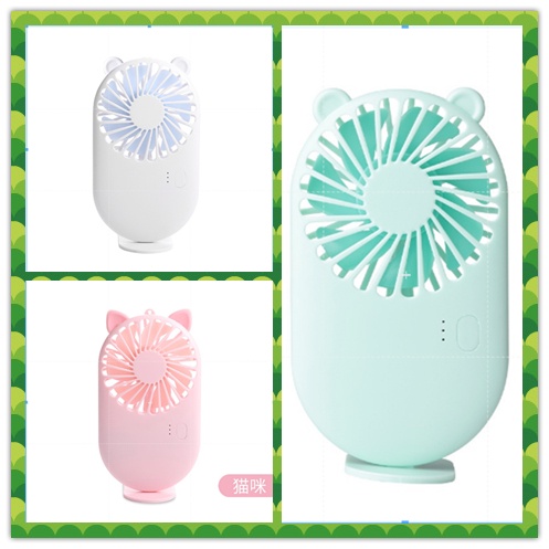 (Local Stock) Macroon Color USB Charger Mini Kipas Agin 2 in 1 Phone Portable Mini Cute Pocket Fans - Pink, White, Green