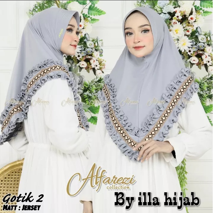 [COD] Jilbab Rempel Original Hijab Instan Bergo Aira Gotik | Jilbab Instan Jersey Gotik Rempel