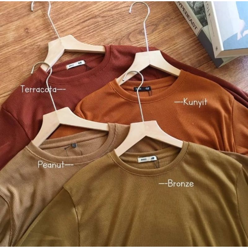 KAOS RIB  PREMIUM/Kaos polos lengan panjang/kaos oblong lengan panjang