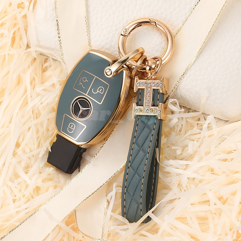 Casing soft Case tpu + Gantungan Kunci Untuk Mercedes Benz CLA GLA GLK AMG GLC C200 B200 S C E Class W213