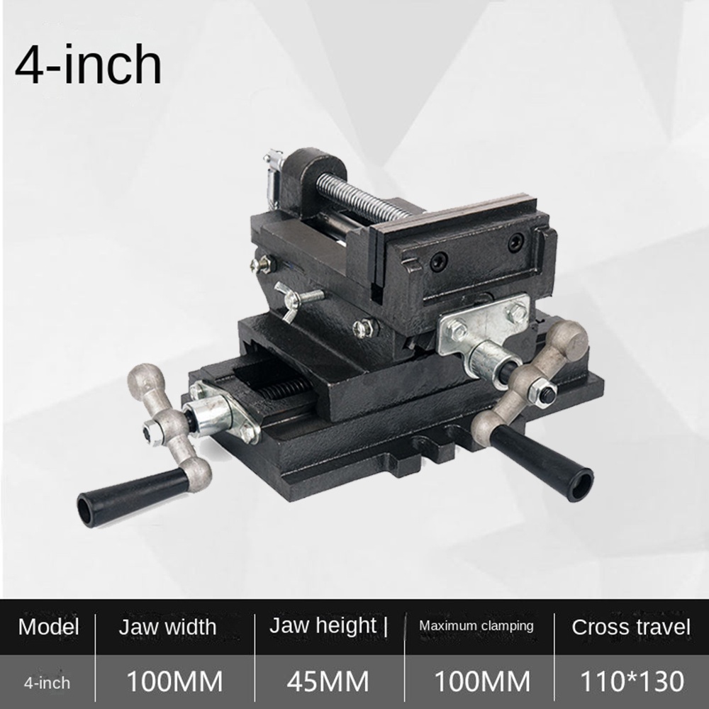 COOFARI 4&quot; CROSS 100 mm Catok 4 Inch Vise Bench Penjepit Tanggem Meja Silang