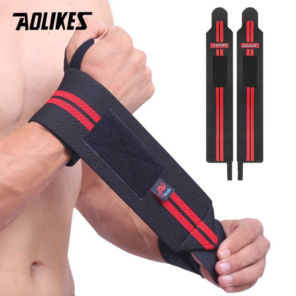 AOLIKES Strap Pergelangan Tangan Power Weight Lifting 2 PCS - A-1538