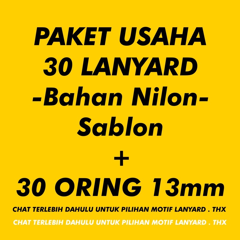 30pcs LANYARD + KARET 13mm