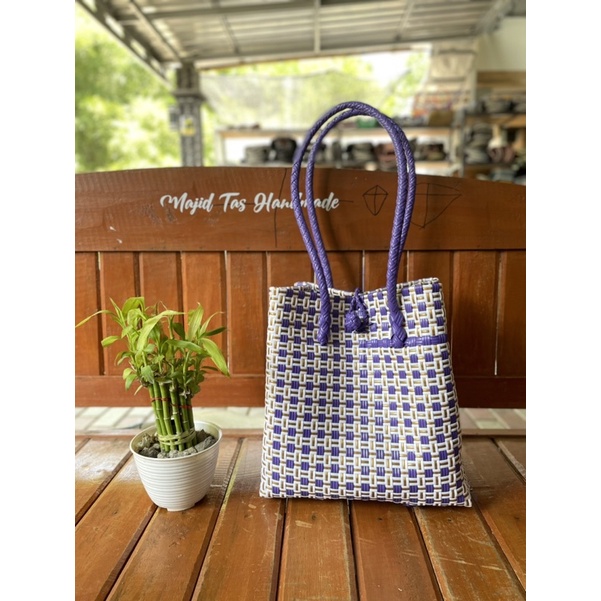 Tas Anyaman Jali Premium Tas Anyam Motif Pink Bag Sakura