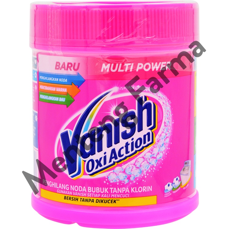 Vanish Bubuk Pink Oxi Action 400 Gr - Penghilang Noda Pakaian Putih dan Bewarna