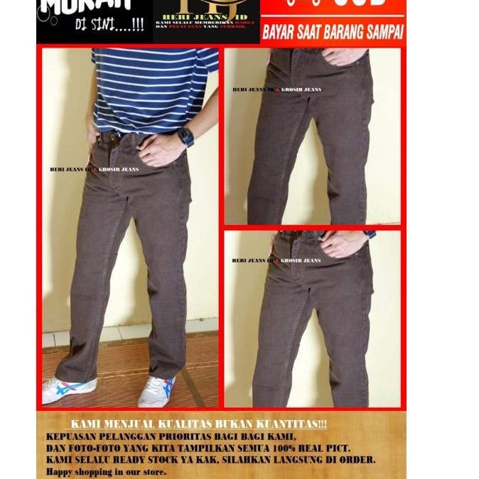 Cuma hari ini--HARGA SPESIAL CELANA JEANS PANJANG PRIA STANDAR REGULER HITAM//CELNA JEANS PANJANG PR