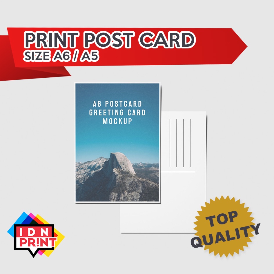 Jual Idn Print Cetak Murah Post Card Kartu Pos Ucapan Kertas Ivory