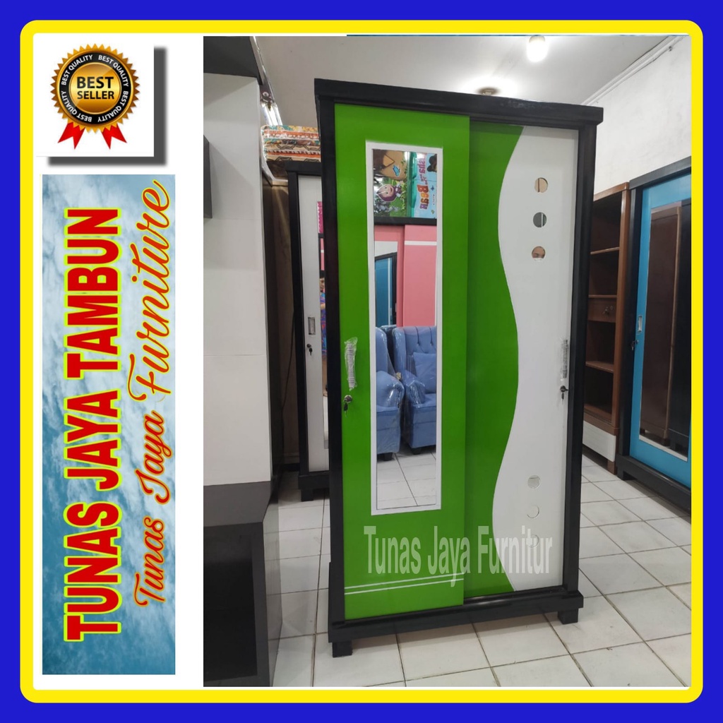 Lemari pakaian sliding 2pintu  / Lemari Baju sliding 2pintu minimalis