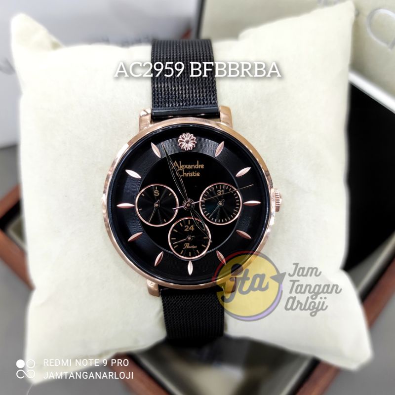New Alexandre Christie AC 2959 Jam Tangan Wanita AC2959 Original BFBBRBA BlackRose