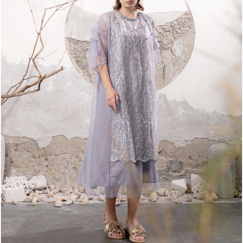 Sewa Dress Grey Raya by Zumaru [Rent] [Inner Hijab/tanktop] BAJU KONDANGAN BAJU PESTA