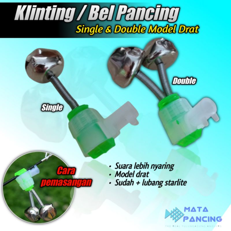 Klinting bel single dan double untuk joran pancing