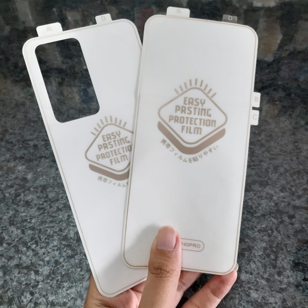 Hydrogel Clear Full Set Depan Belakang Huawei Matte 30 Pro 20 Pro P40 Pro Screen Guard