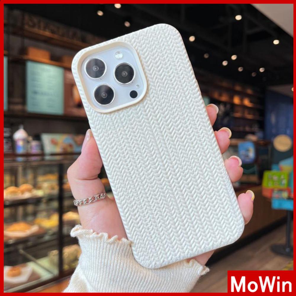 For iPhone 14 Pro Max iPhone Case TPU Soft Case Woven Texture Shockproof Protection Camera Cream White Black Compatible For iPhone 13 Pro max 12 Pro Max 11 xr 7Plus