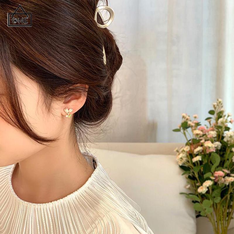 COD❤️Anting S925 Silver Plated Soft Tulip Earrings Female Earrings Asesori-A.one