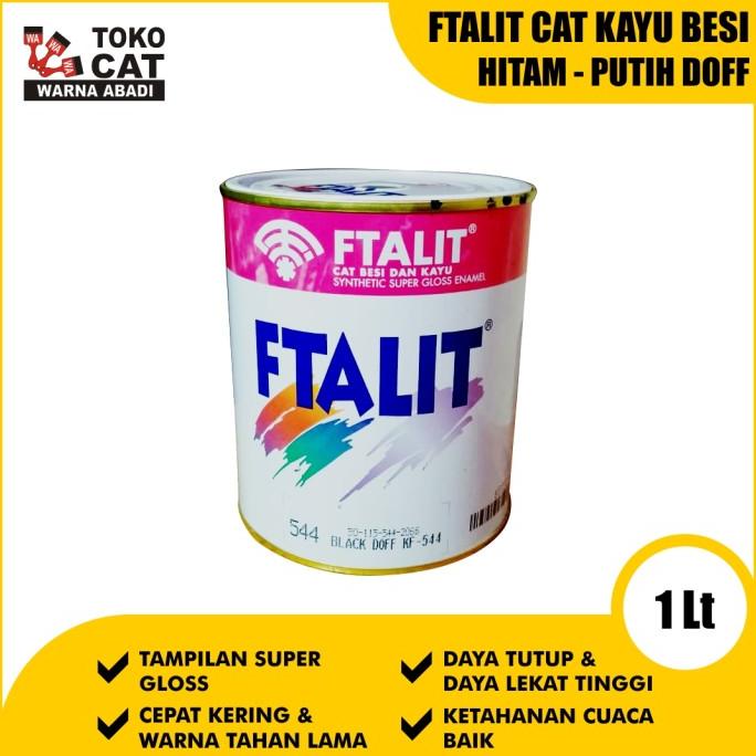 CAT MINYAK FTALIT 1 KG WARNA HITAM & PUTIH DOFF ( CAT KAYU & BESI )