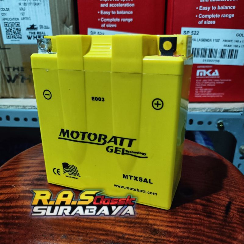 Aki Motor Motobatt Aki Motobatt Ori MTX 5AL