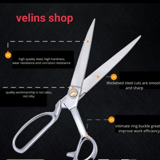 

Spesial Gunting Kain Baju Stainless Besar Silver 11 Inch Berkualitas