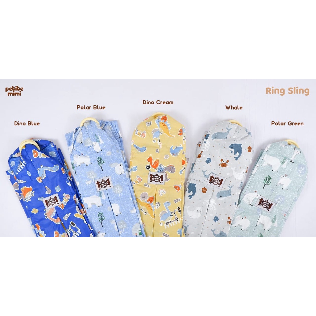 Pilih Motif dan Polos Gendongan Bayi Kain (Ring Sling Petite Mimi)