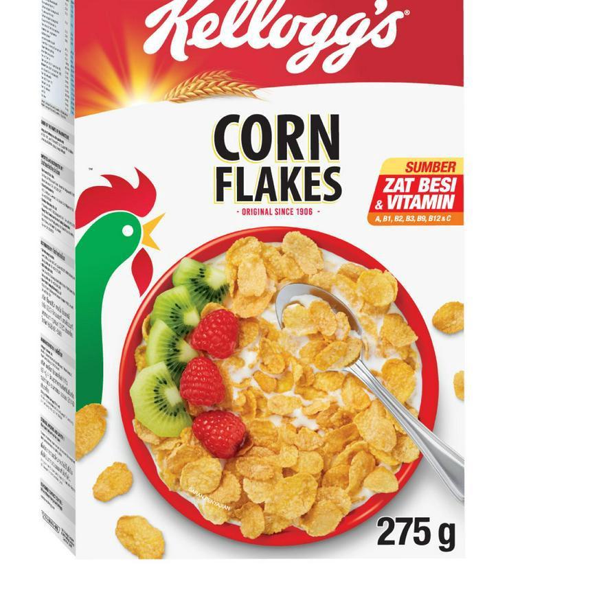 

10.10 SALE Kelloggs Corn Flakes Cereal 275 gr + Greenfields Susu Full Cream 250 mL murah