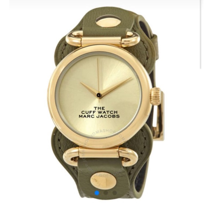 MARC JACOBS WATCH GREEN LEATHER