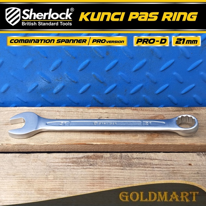 Kunci Pas Ring (Pro-D Series) uk. 21 mm Original Sherlock (1 Pcs)