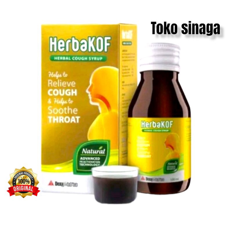 Herbakof 60ml &amp; 100ml Sirup Obat Batuk Herbal.